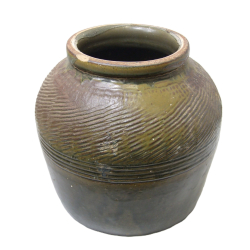 Wazon Słój Ceramiczny z kamionki XL oliwkowa Zieleń